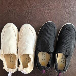 Vionic Slip-On Sneakers. 2 pairs one white one black